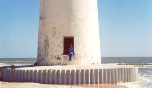 Here is a photo of John and Liz in the Little St. George lighthouse
