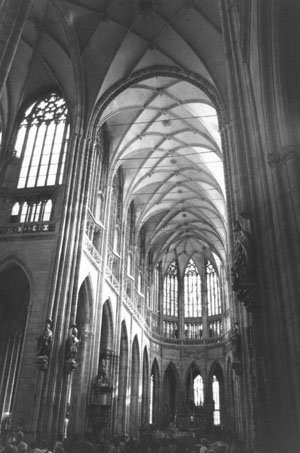 A picture of the interior of St. Vitus' Cathedral