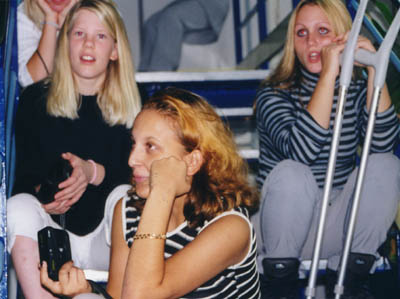 Here is a funny picture of the self-conscious Swedish high school girls from the ship